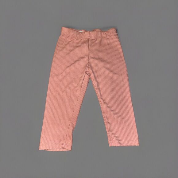Tahari Other - Tahari Baby Girl 24 Months Ribbed Leggings Beige Taupe Elastic Waist Pull On